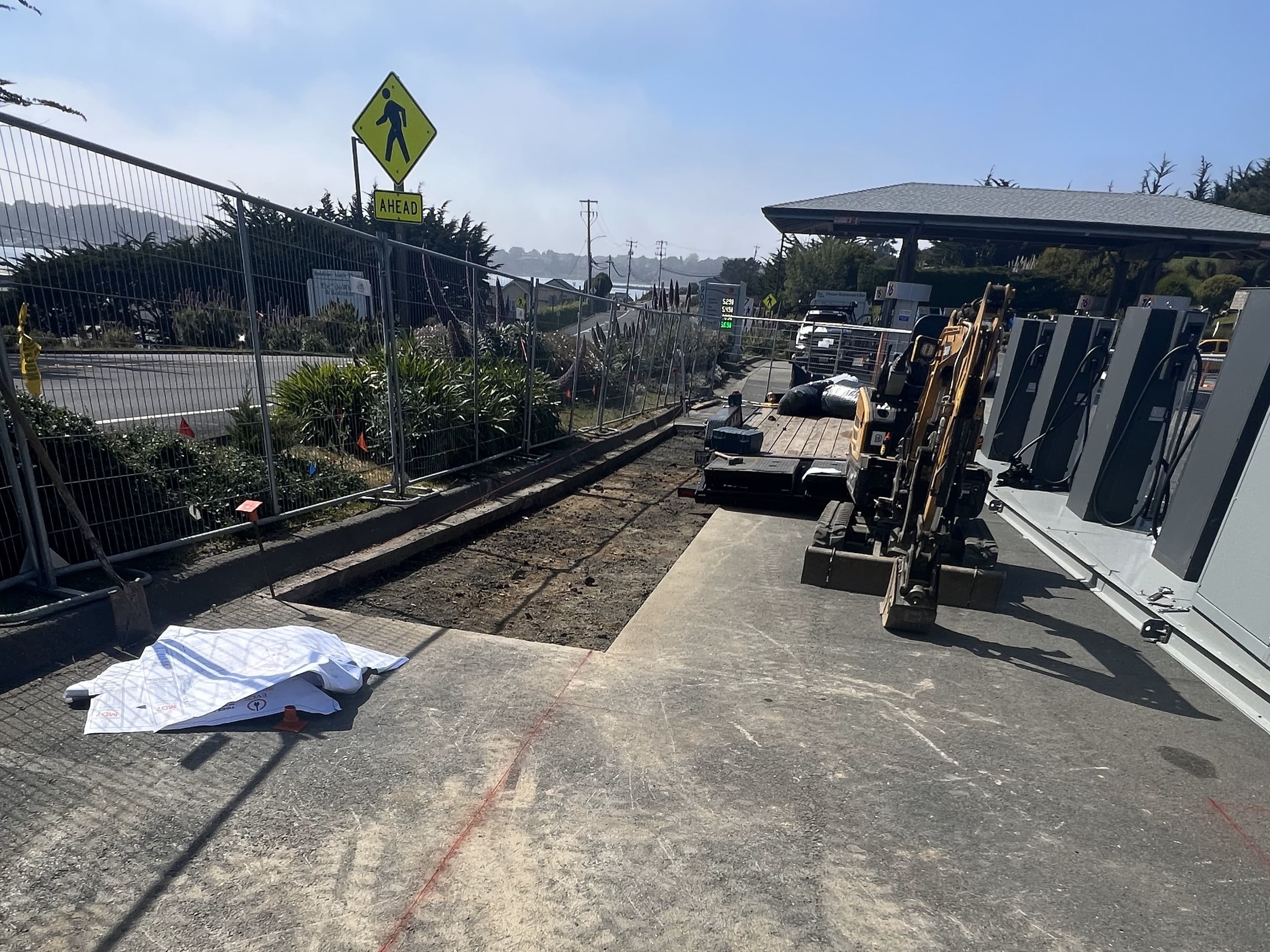 Completed utility trench