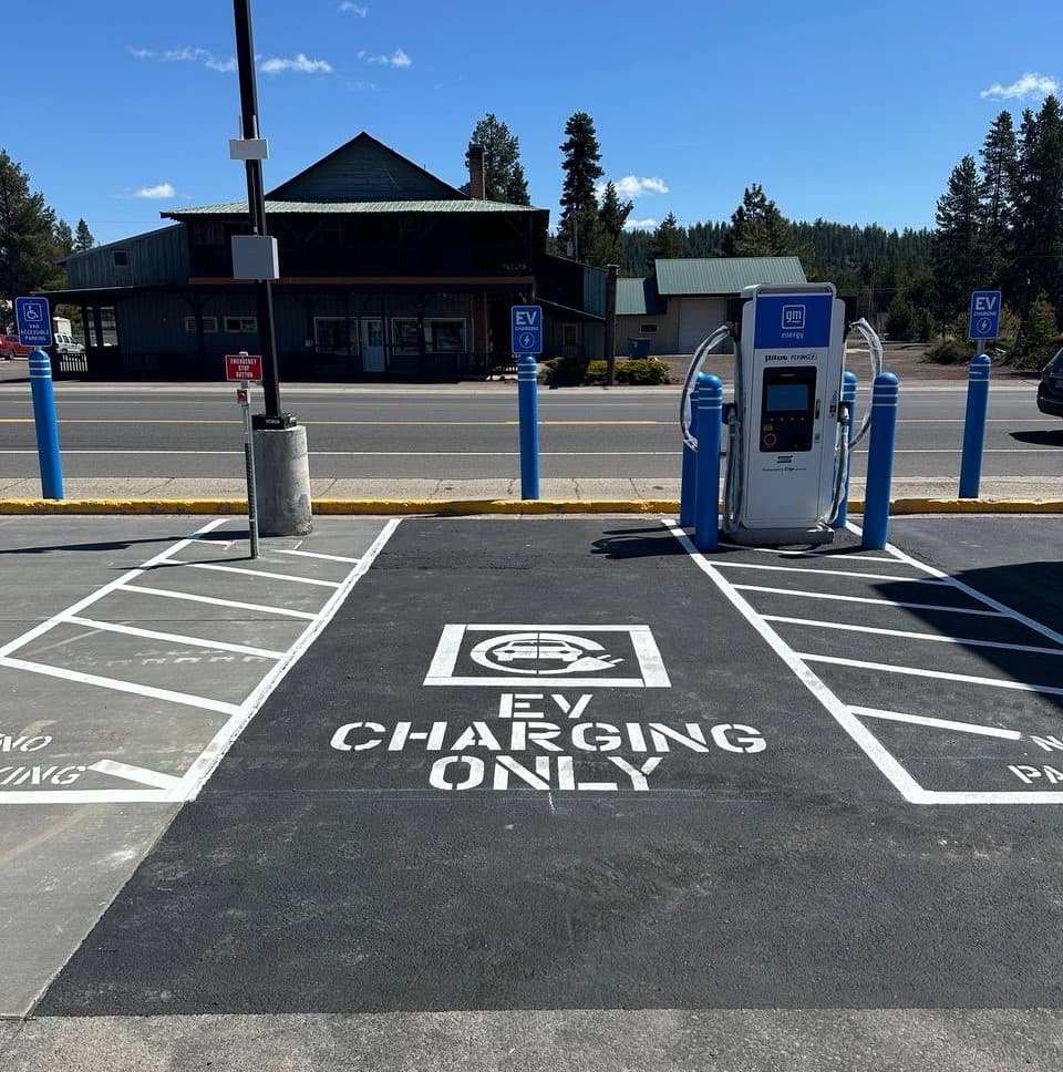 EV charging parking layout