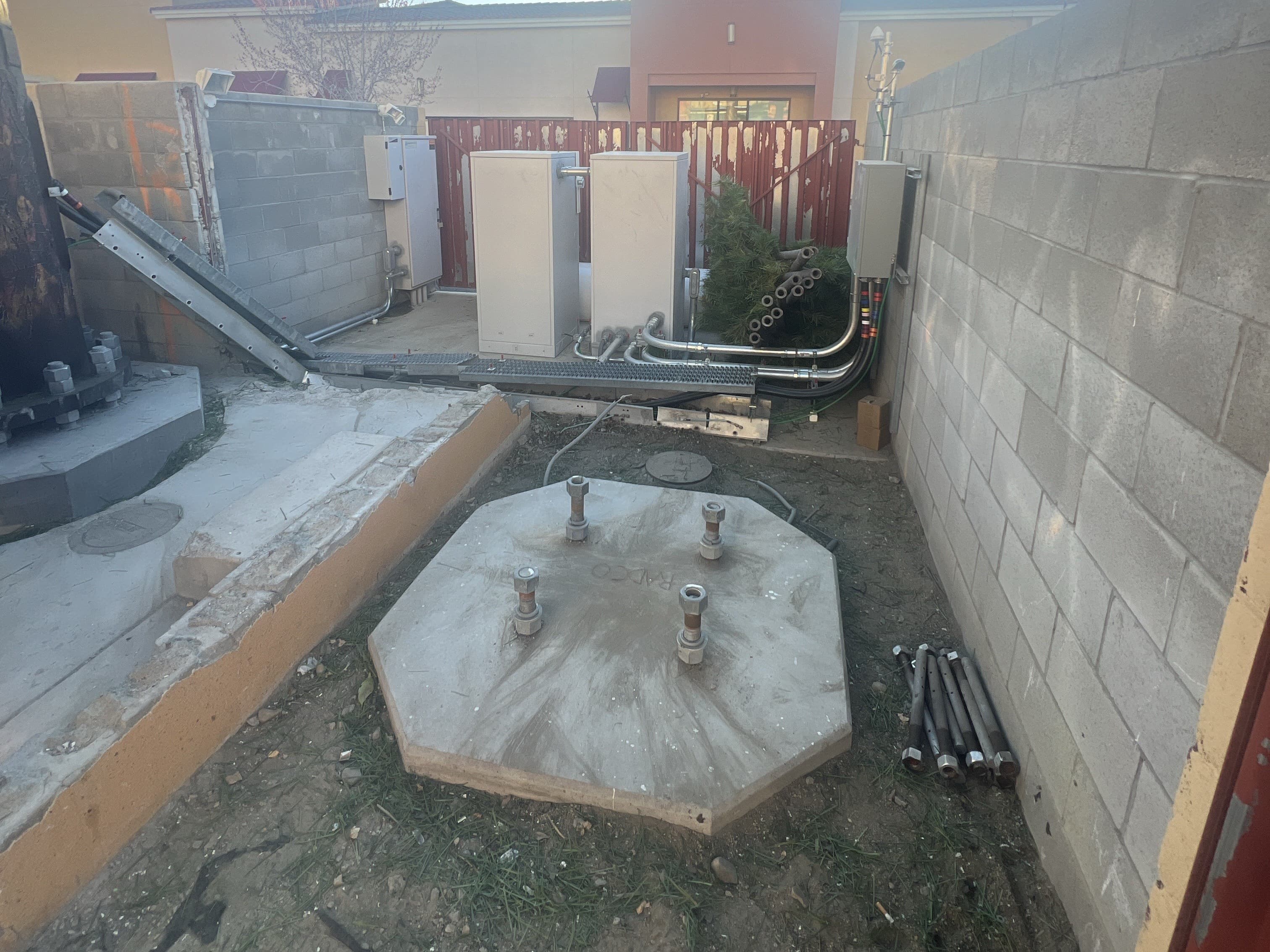 Tower concrete foundation